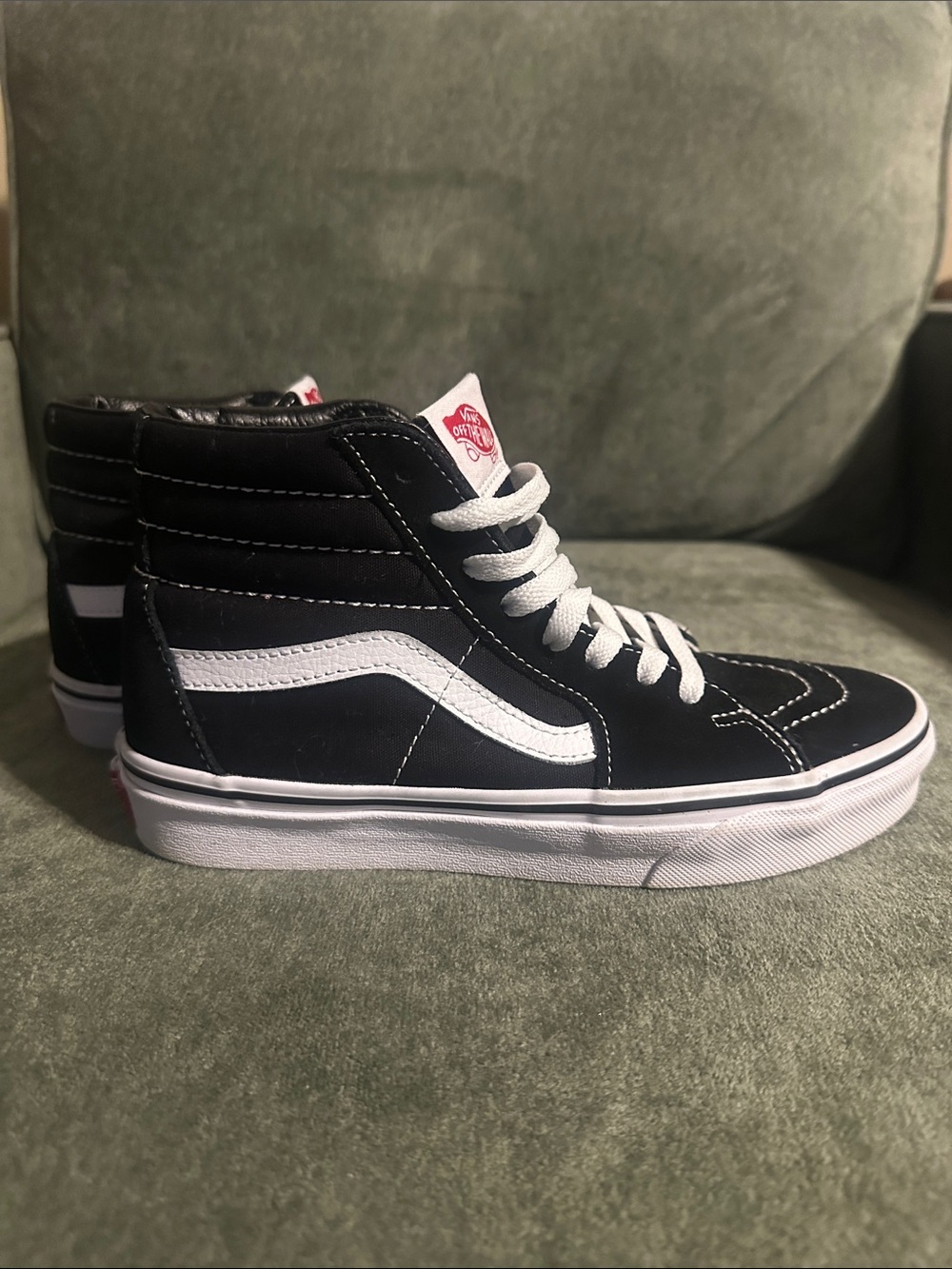 Vans Black & White High Top Skate Sneakers - Picture 4 of 8